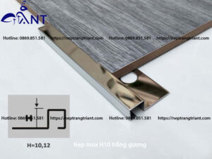 Nẹp inox P10 bo góc vuông