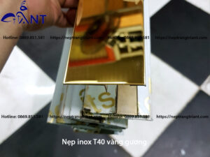 nẹp inox T40 vàng gương