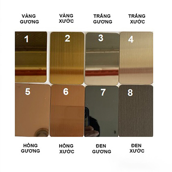 Bảng màu inox 304