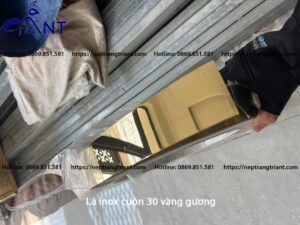 la inox cuộn 30 vàng gương