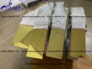 La inox cuộn 5cm vàng gương