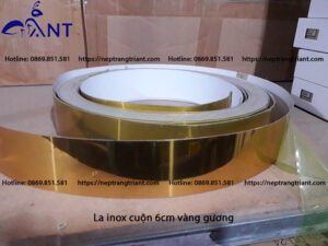 la inox cuộn 6cm vàng gương
