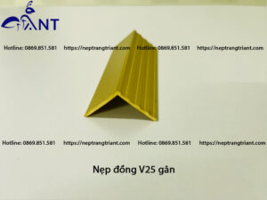 Nẹp đồng chống trơn V25 gân