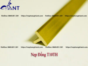 Nẹp đồng T10 mặt thẳng