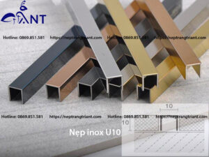 nẹp inox U10 mm