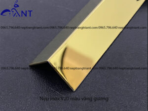 Nẹp inox V20 vàng gương bào chấn