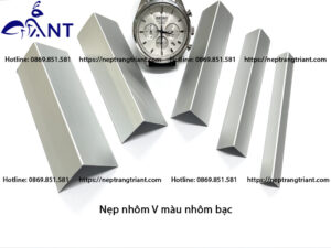 Nẹp nhôm V màu nhôm bạc