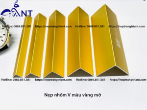 Nẹp nhôm V màu vàng mờ