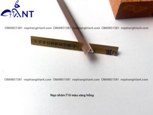 Nẹp nhôm T10 vàng hồng