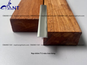 Nẹp nhôm T12 màu inox bóng