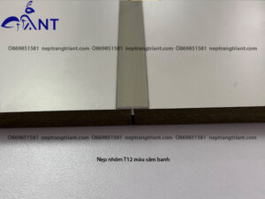 nẹp nhôm T12 màu sâm banh