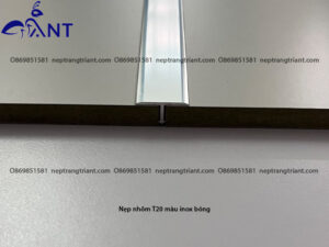 Nẹp nhôm T20 màu inox bóng