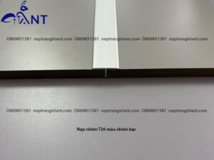Nẹp nhôm T20 màu nhôm bạc