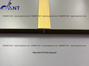 Nẹp nhôm T20 mạ vàng mờ