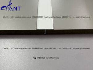 Nẹp nhôm T25 màu nhôm bạc