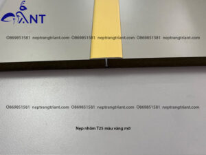 Nẹp nhôm T25 mạ vàng mờ