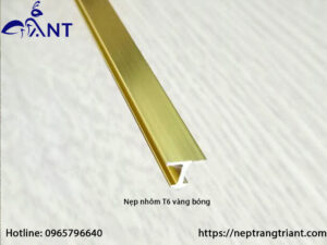 Nẹp nhôm T6 vàng bóng