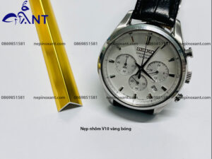 Nẹp nhôm V10 vàng bóng