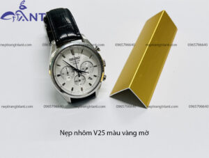 Nẹp nhôm V25 vàng mờ