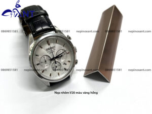 Nẹp nhôm V20 màu vàng hồng