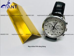 Nẹp nhôm V30 vàng bóng