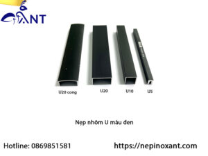 Nẹp nhôm U màu đen