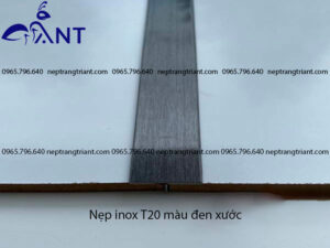 Nẹp inox T20 màu đen xước