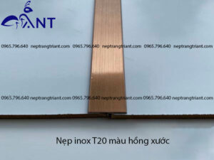 Nẹp inox T20 màu hồng xước