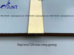 Nẹp inox T20 màu vàng bóng
