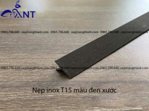 Nẹp inox t15 màu đen xước