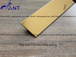 Nẹp inox T30 màu vàng gương