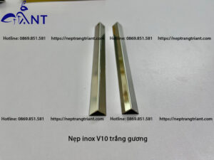 Nẹp inox V10 trắng gương