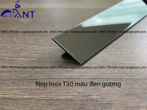 Nẹp inox T30 màu đen gương
