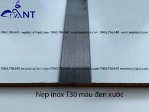 Nẹp inox T30 màu đen xước