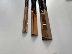 Nẹp inox 201 chữ V hồng gương 3