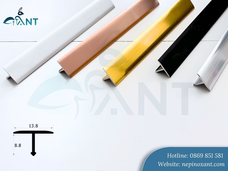 Thông số kỹ thuật chi tiết nẹp nhôm chữ T14 mm