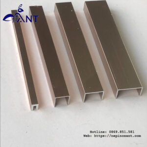 Nẹp nhôm U màu vàng hồng