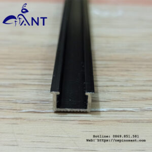Nẹp nhôm U12 tai màu đen