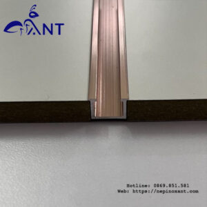Nẹp nhôm U12 tai vàng hồng