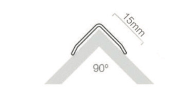Mặt cắt nẹp inox V15