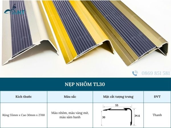 Nẹp nhôm tl30