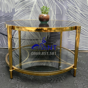 Bàn sofa inox mạ vàng BT4