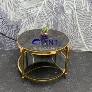 Bàn sofa mạ màu vàng gương BT4