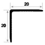KÍCH THƯỚC MẶT CẮT NẸP NHÔM V20MM