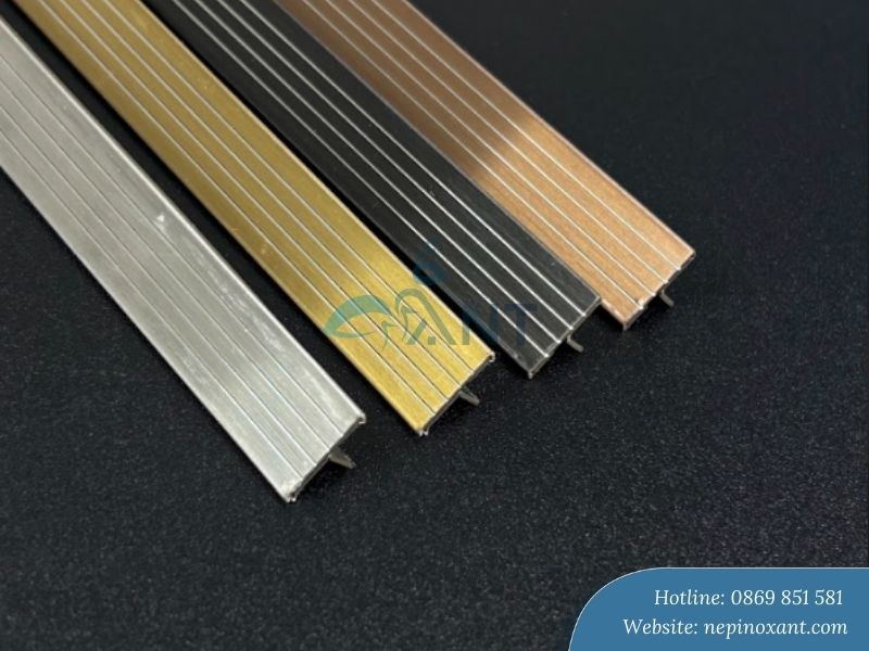 Chỉ nẹp T inox chống trượt cầu thang