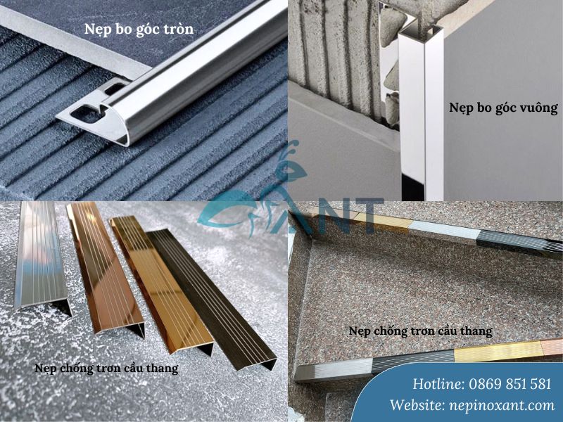 Nẹp bo góc và nẹp chống trơn cầu thang