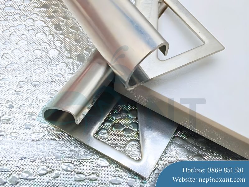 Nẹp inox ốp góc tròn gạch men