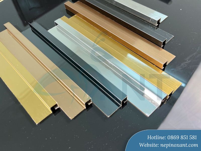 Nẹp inox ốp góc vuông gạch men