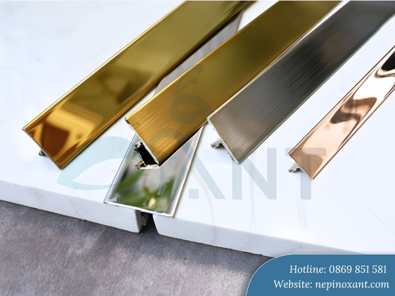 Nẹp inox chữ T (nẹp trang trí rãnh)