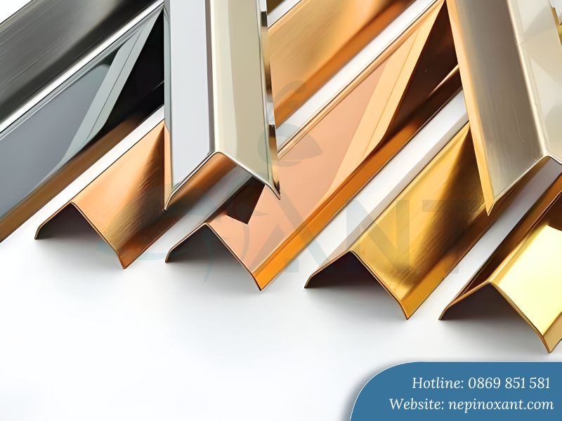 V inox ốp góc tường